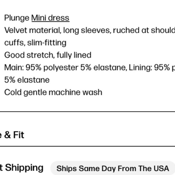 Elegant Black Velvet Dress - Picture 10 of 10